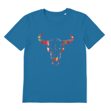 Load image into Gallery viewer, Tartan Cow Skull Premium Organic Adult T-Shirt